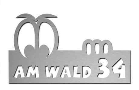 Individuelles Schild für Hausnummer